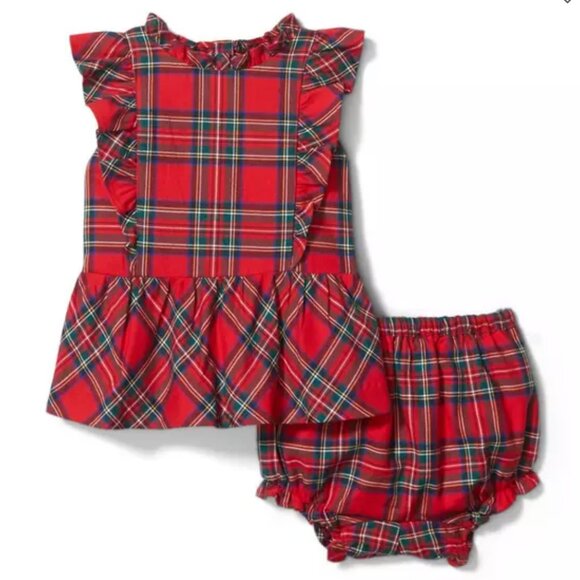 Janie and Jack Matching Set in Bradbury Red Plaid - Picture 1 of 3
